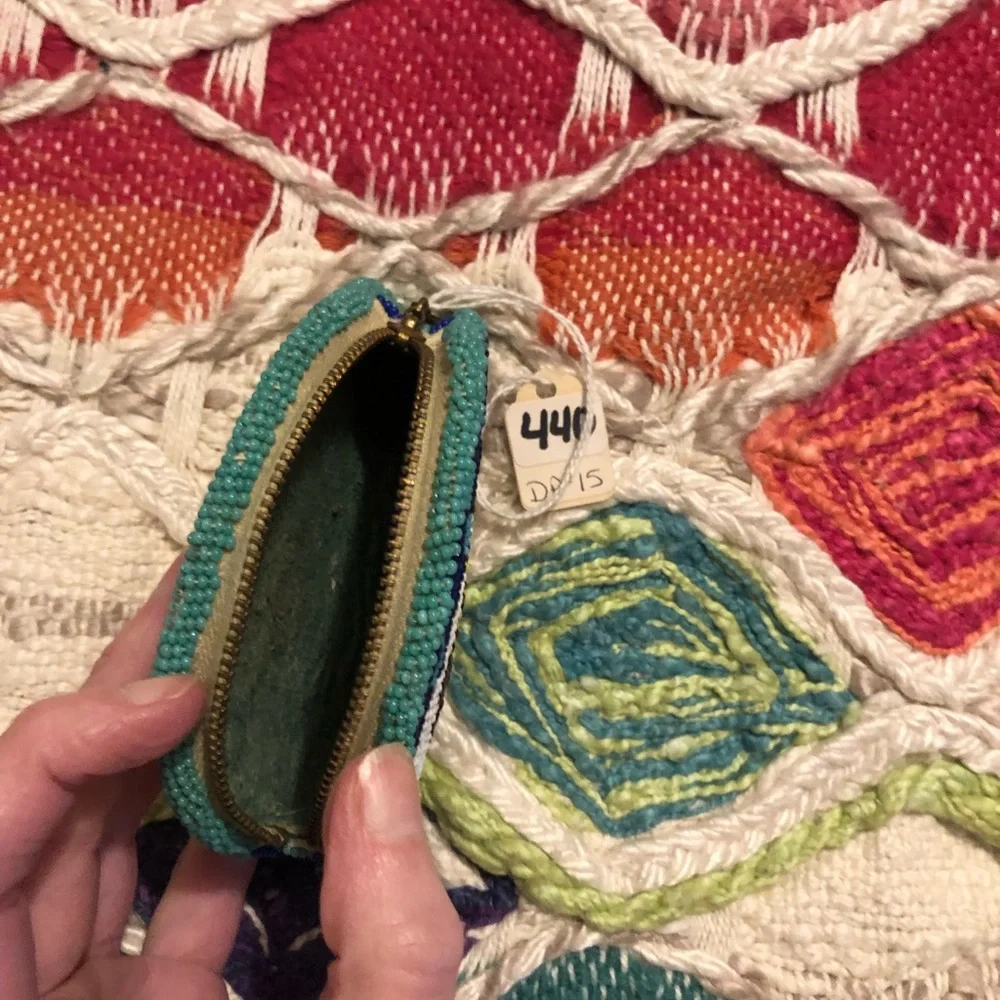 Vintage Hand Beaded Coin Purse - Picture 3 of 3